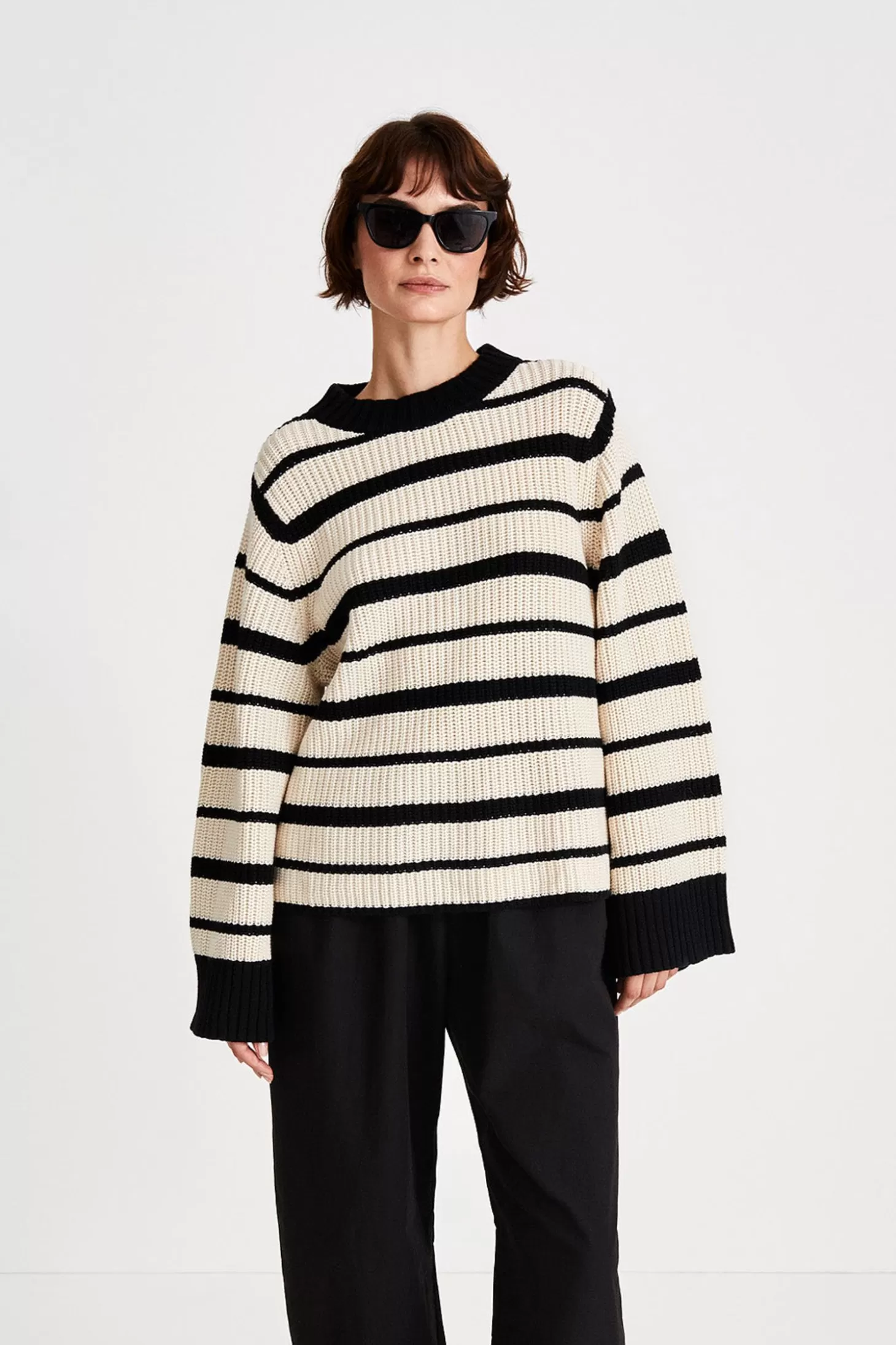 Stylein Knits & Sweaters-Aldo Sweater - Cream Stripe