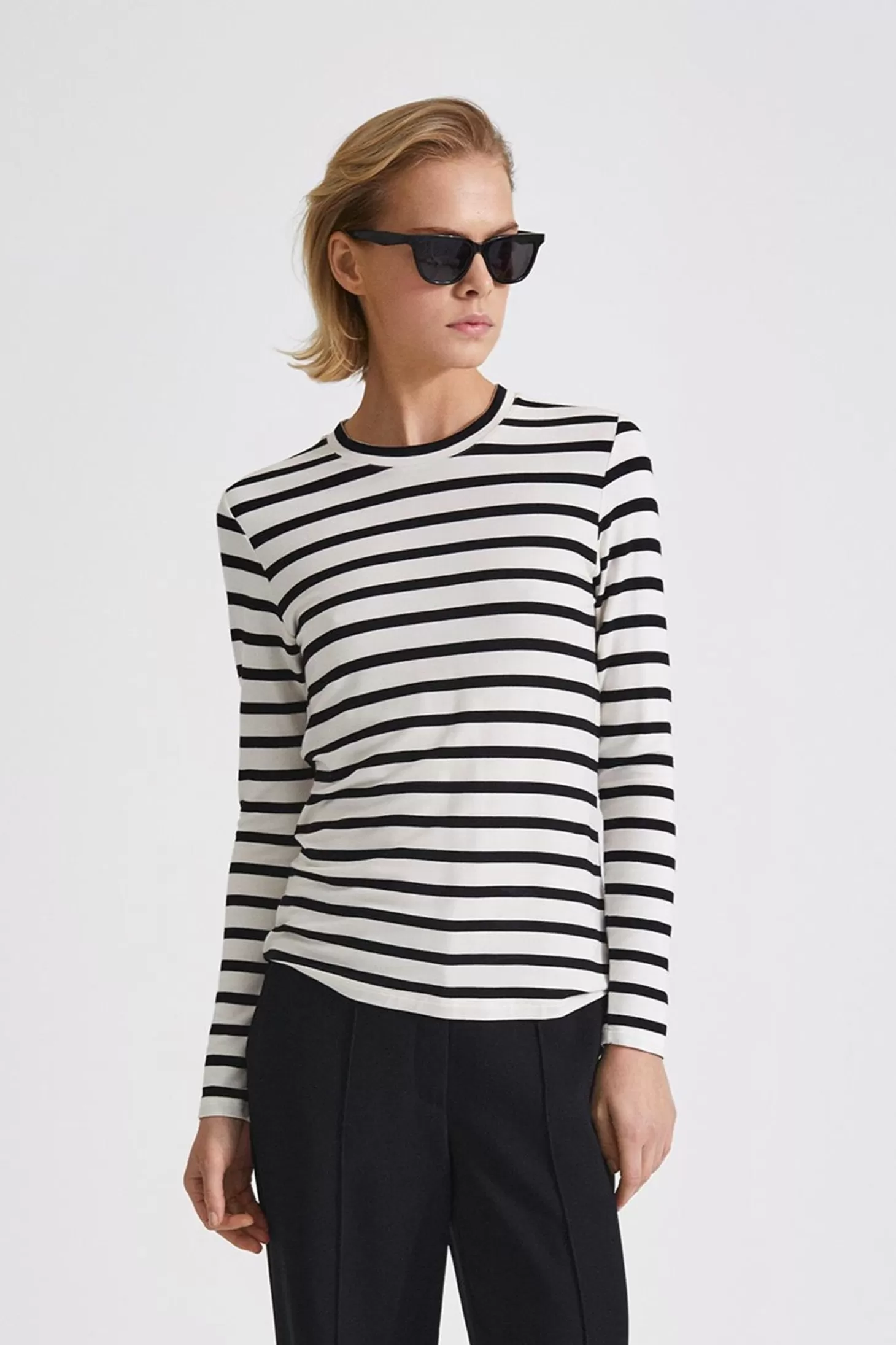 Stylein Tops & Shirts-Canvey Top - White With Stripes